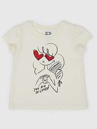 Dievčatá - Detské tričko s potlačou Smotanová