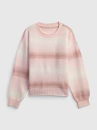 Dievčatá - Detský pletený sveter Ružová