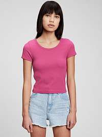 Dievčatá - Teen rebrované tričko Pink