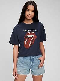 Dievčatá - Teen tričko The Rolling Stone Tmavomodrá