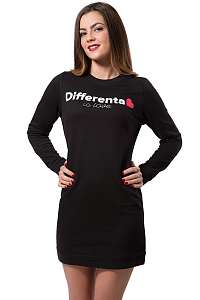 Differenta Design čierne športové šaty Differenta is Love