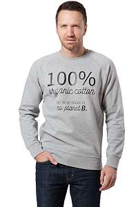 Differenta Design sivá pánska mikina 100% Organic Cotton