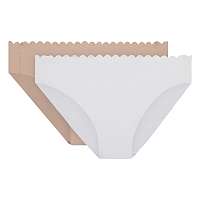 DIM BODY TOUCH COTTON SLIP 2x - Dámske bavlnené nohavičky 2 ks - biele - telové