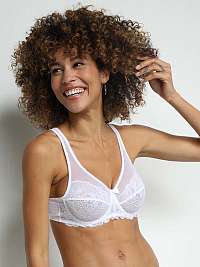 DIM GENEROUS ESSENTIEL UNDERWIRE BRA - Dámska krajková podprsenka - biela