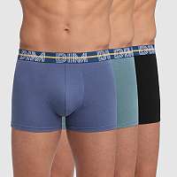 DIM POWERFUL BOXERS 3x - Pánske boxerky 3 ks - svetlomodré - sivé - čierne