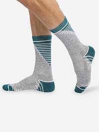 DIM SPORT CREW SOCKS MEDIUM IMPACT 2x - Pánske športové ponožky 2x - zelená - šedá