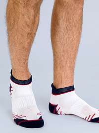 DIM SPORT IN-SHOE MEDIUM IMPACT 2x - Pánske krátke ponožky 2 páry - biela - červená - modrá