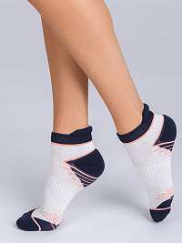 DIM SPORT IN-SHOE MEDIUM IMPACT 2x - Športové dámske ponožky 2 páry - biela - tmavo modrá