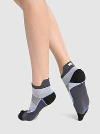 DIM SPORT IN-SHOE SOCKS - Športové dámske ponožky - tmavo šedá - čierna
