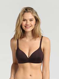 DIM WIREFREE TRIANGLE PADDED BRA - Dámská vyztužená podprsenka bez kostic - hnědá
