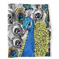 Disaster čierna šatka s pávom Into the Wild Peacock