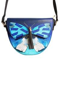 Disaster modrá crossbody kabelka Papillon Saddle Bag