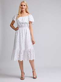 Dorothy Perkins biele šaty s madeirou