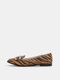 Dorothy Perkins hnedé mokasíny so zvieracím vzorom