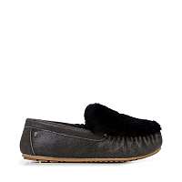 Emu Australia čierne kožené mokasíny Cairns Reverse Metallic Black