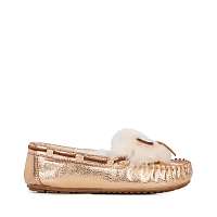 Emu zlaté jesenné mokasíny Amity Cuff Crackled Rose Gold