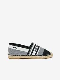 Espadrilky, slip on pre ženy KARL LAGERFELD - čierna, biela