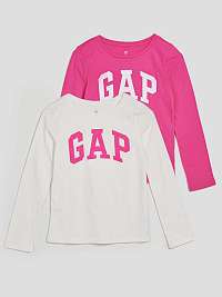 Farebné tričká s logom GAP pre dievčatá, 2ks