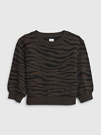 Farebný dievčenský bavlnený sveter GAP zebra