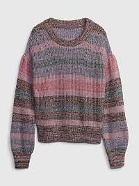 Farebný dievčenský sveter v melírovanej farbe GAP
