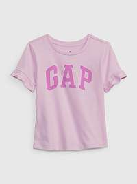 Fialové dievčenské tričko s logom Gap a volánikmi GAP