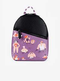 Fialovo-čierny dámsky batoh VUCH Swimmers backpack