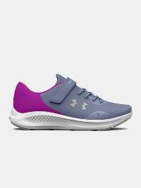 Fialovo-šedé dievčenské športové topánky Under Armour GPS Pursuit 3 AC