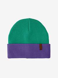 Fialovo-zelená rebrovaná zimná čiapka Pieces Emmi