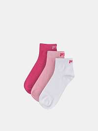 Fila ružové 3 pack ponožiek