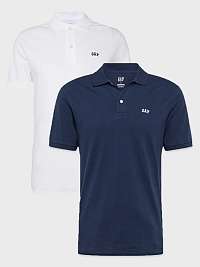 GAP 2 pack pánskych polo tričiek v modrej a bielej farbe
