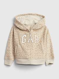 GAP béžová dievčenská mikina Logo profleece active top