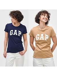 GAP béžové 2 pack tričko Logo franchise classic t-shirt