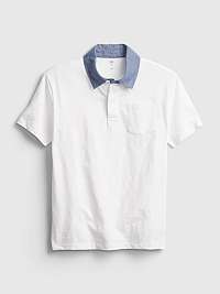 GAP biele chlapčenské tričko Polo