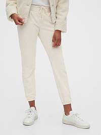 GAP biele dámske tepláky Logo arch fleece joggers