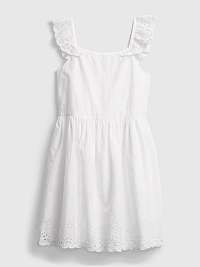 GAP biele dievčenské šaty s madeirou