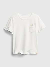 GAP biele dievčenské tričko Pocket