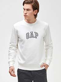 GAP biele pánska mikina Logo crewneck sweatshirt