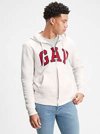 GAP biele pánska mikina Logo hoodie sweatshirt