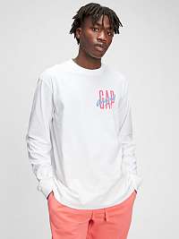 GAP biele pánske tričko Logo graphic pocket t-shirt