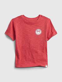 GAP červené detské tričko short sleeve graphic t-shirt