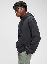 GAP čierna pánska mikina french terry hoodie s kapucňou