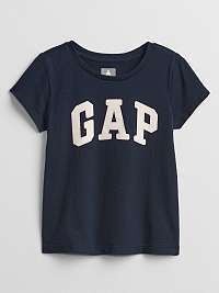 GAP čierne dievčenské tričko Logo