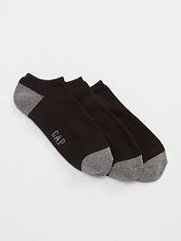 GAP čierny pánsky 3 pack členkových ponožiek