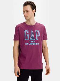 GAP fialové pánske tričko Logo v-1969 cali logo t
