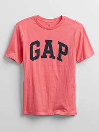 GAP lososové dievčenské tričko s logom