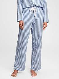 GAP modré dámske pyžamové nohavice poplin pajama pants