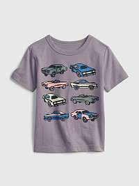 GAP modré detské tričko short sleeve graphic t-shirt