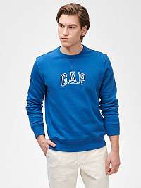 GAP modré pánska mikina Logo crewneck sweatshirt