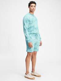 GAP modré pánske kraťasy Logo tie-dye pull-on shorts