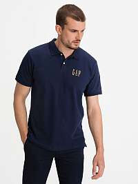 GAP modré pánske polo tričko Logo pique